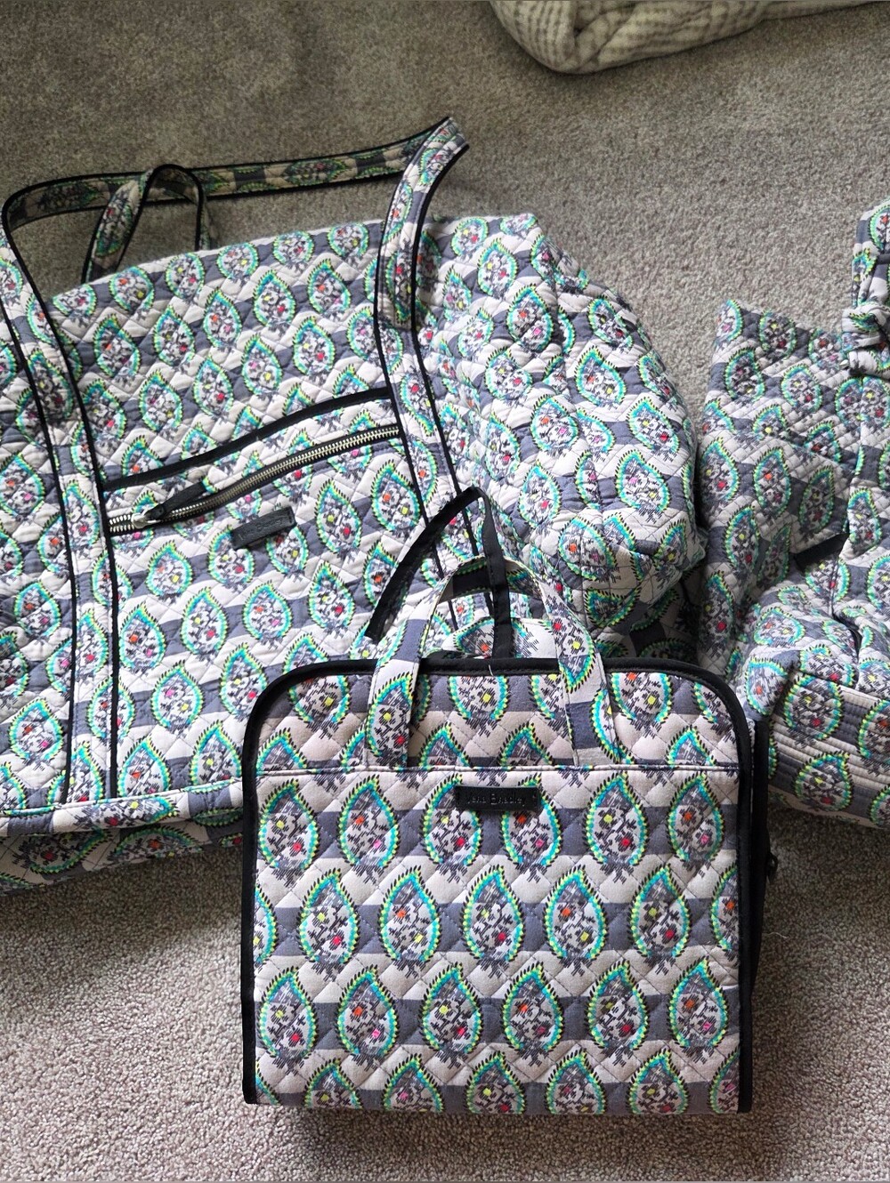 Vera Bradley Paisley Stripes 3 Piece Set